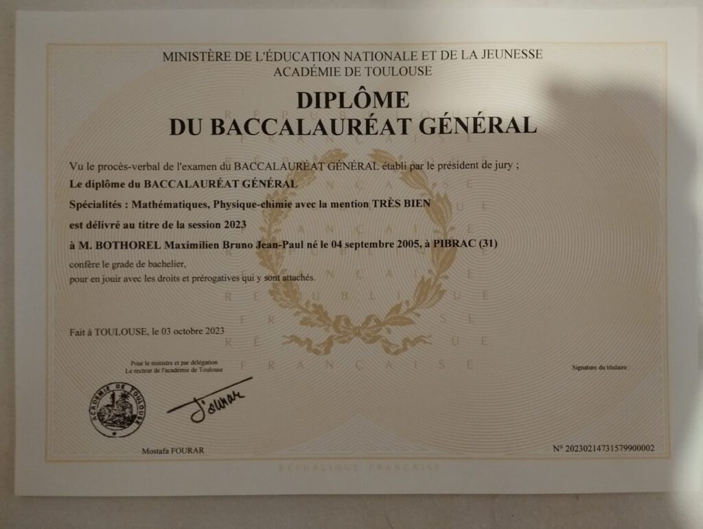 Diplôme du Baccalauréat