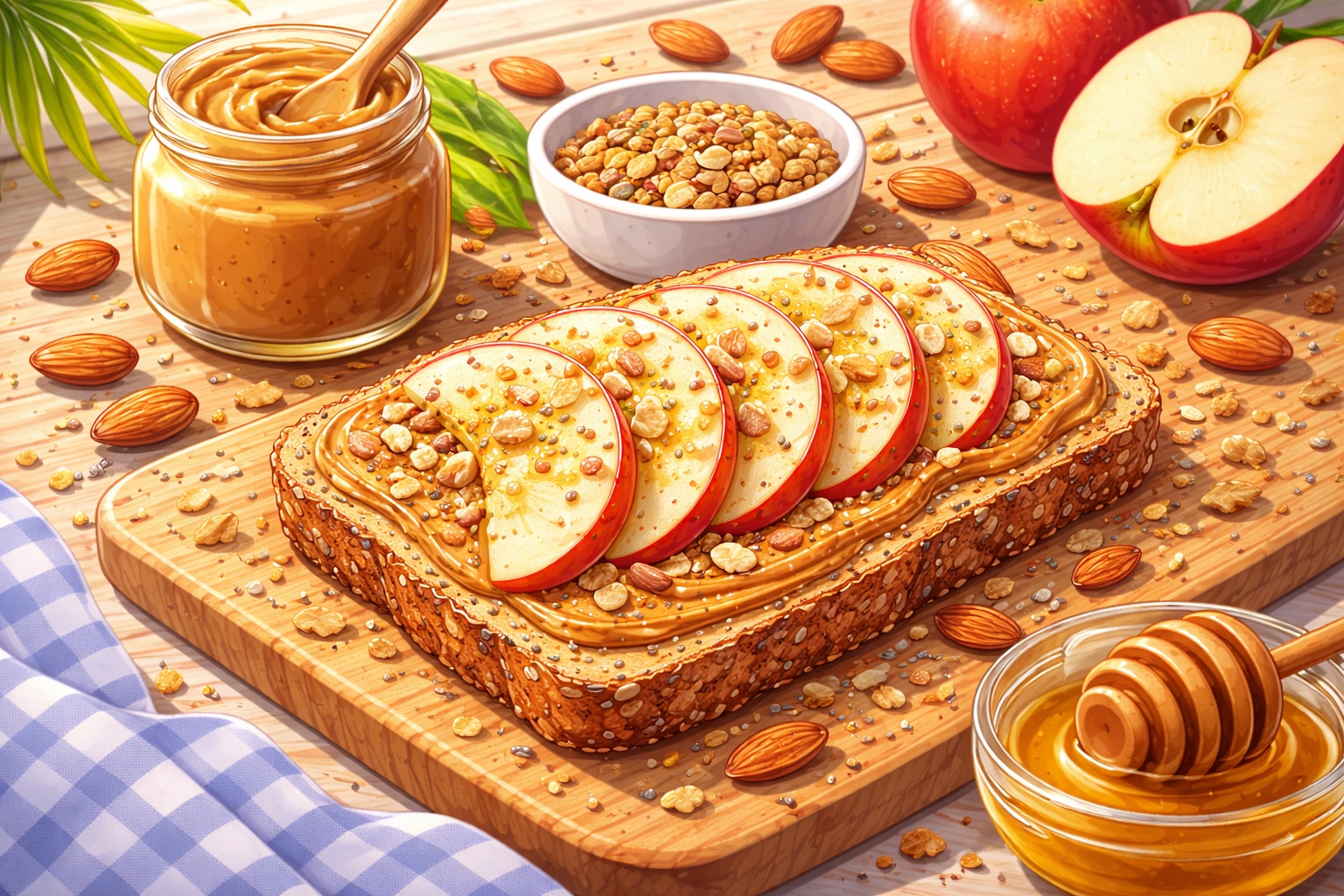 Tartine pomme amande croquante !